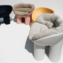 Driade Roly Poly Poltrona rosa carne ambientazione