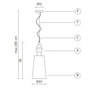 Lampada a sospensione Alì e Babà SE617BC Karman dimensioni