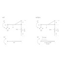 Swan lampada da parete Nemo Lighting dimensioni