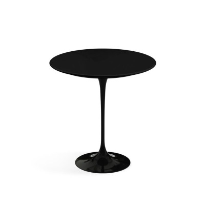 Knoll Saarinen Tavolo Rotondo Tulip Ø 51 H 52 Laminato Nero