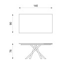 Tavolo allungabile Pulse OM/433/CB Stones dimensioni