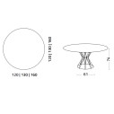 Tavolo Circus Ø 160 Colico dimensioni