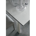 Tavolo Marte 160 TA127 Piano Gres Carrara Gambe Bianco dettaglio