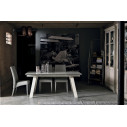Tavolo Marte 160 TA127 Piano Gres Carrara Gambe Bianco