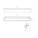 ZENA 60 lampada da parete Nemo dimensioni
